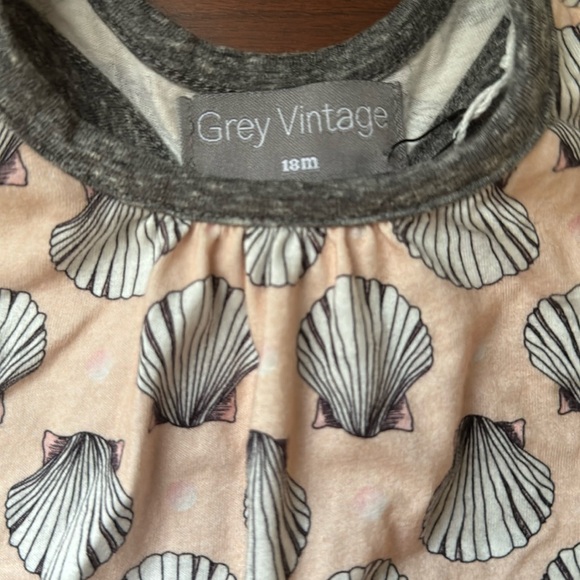 Miki Miette Grey Vintage Seashell Romper 18m NWT - Picture 3 of 4